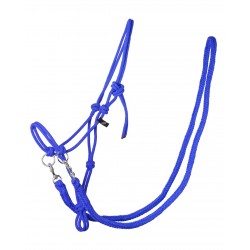 Rope halter with reins Cobalt Blue