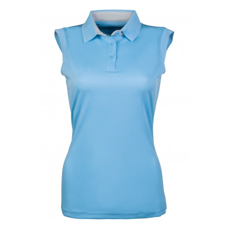 Polo Classico without sleeves - HKM - Light blue