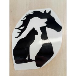 Sticker - Horse, dog & cat