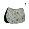 DotiBel VELVET Silvia green/grey flowers