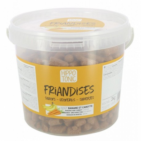Hippotonic bonbons pour chevaux banane et carotte 3kg