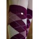 Equithème Chaussettes Argyle Bordeaux Rose