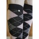 Equithème Chaussettes Argyle Noir Rose