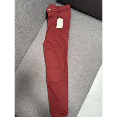 Fouganza pantalon d'équitation bordeaux taille 10 ans