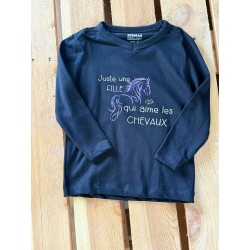 T shirt - juste une fille manches longues