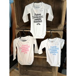 Body bebe Future cavalière comme maman manches longue