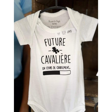 Body bébé-Futur cavalière en cours de chargement-manches courte